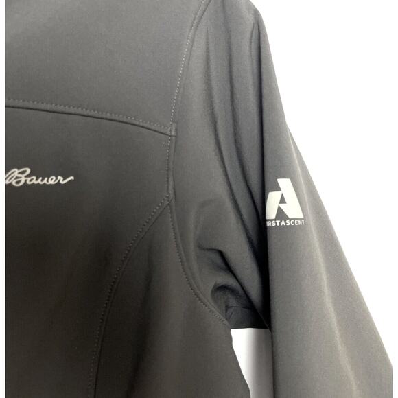 Eddie Bauer First Ascent Vented Full Zip Hiking Softshell Orange/Grey Womens Med - Picture 10 of 16